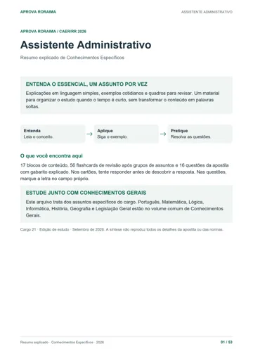 Capa do Resumo 2 — Assistente Administrativo