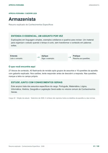 Capa do Resumo 4 — Armazenista
