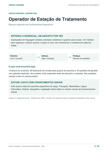 Capa do Resumo 9 — Operador de Estação de Tratamento
