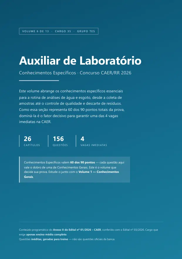 Capa do Volume 6 — Auxiliar de Laboratório